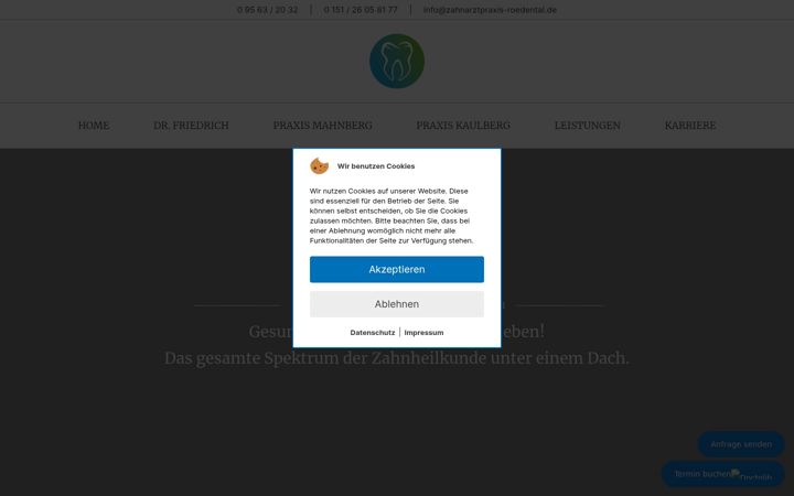 Screenshot of friedrichroedental.de