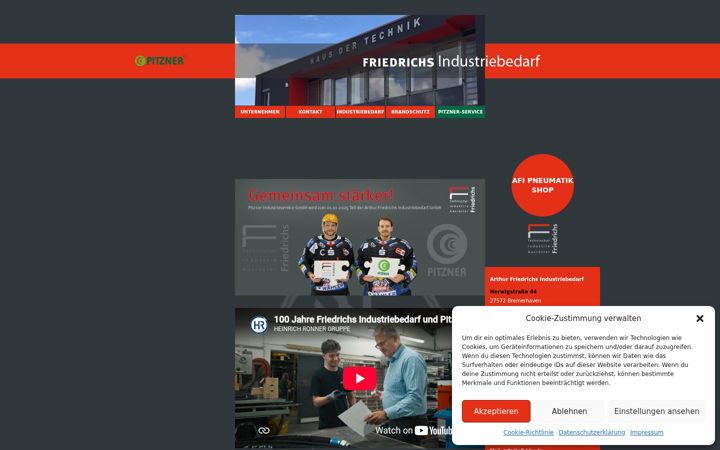 Screenshot of friedrichs-industriebedarf.de