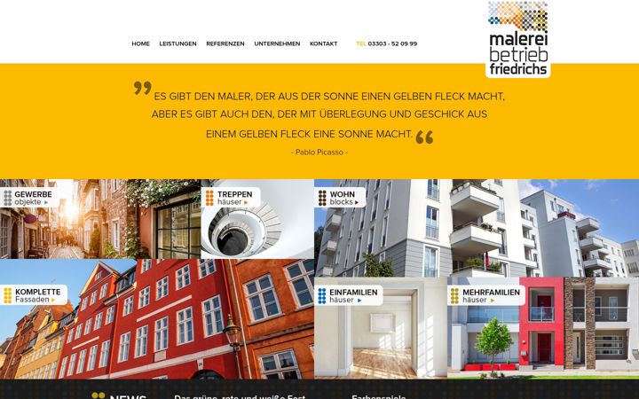 Screenshot of friedrichs-malerei.de