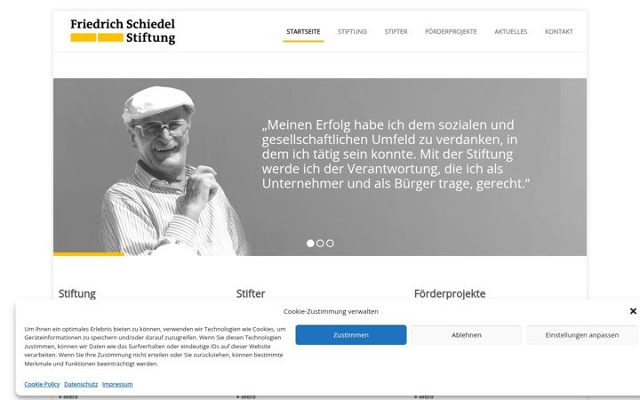 Screenshot of friedrichschiedelstiftung.de