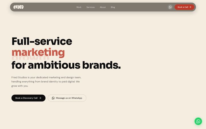 Screenshot of friedstudios.com