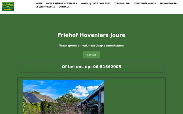 Screenshot of friehof-hoveniers.nl