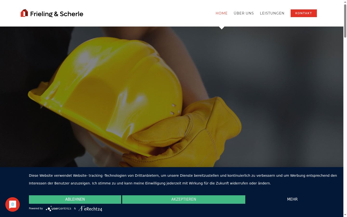 Screenshot of the consent banner shown before any interaction