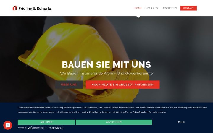 Screenshot of frieling-scherle-bau.de