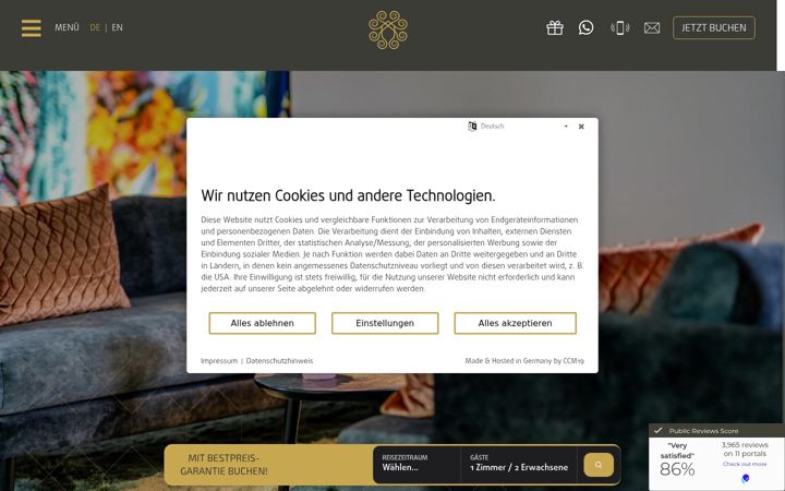 Screenshot of friendly-cityhotel-siegburg.de