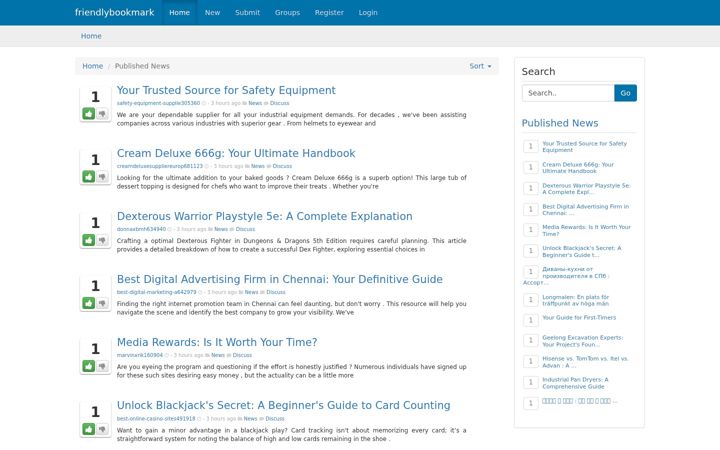 Screenshot of friendlybookmark.com