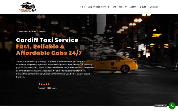 Zrzut ekranu friendlycab.co.uk