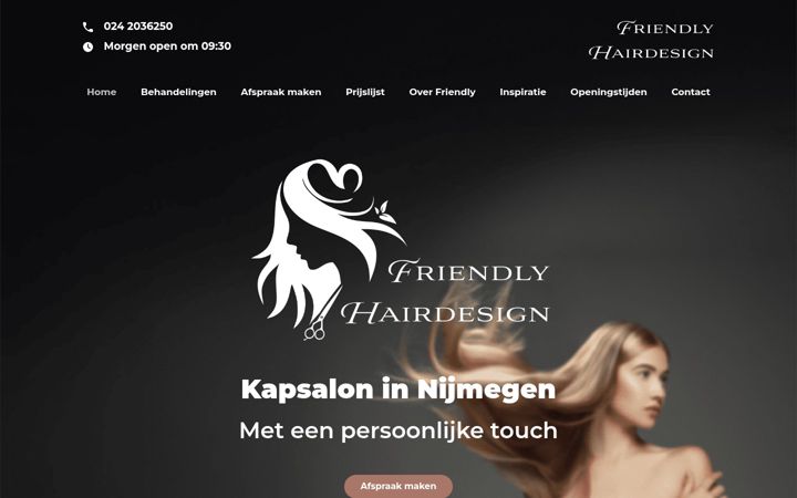 Screenshot of friendlyhairdesign.nl