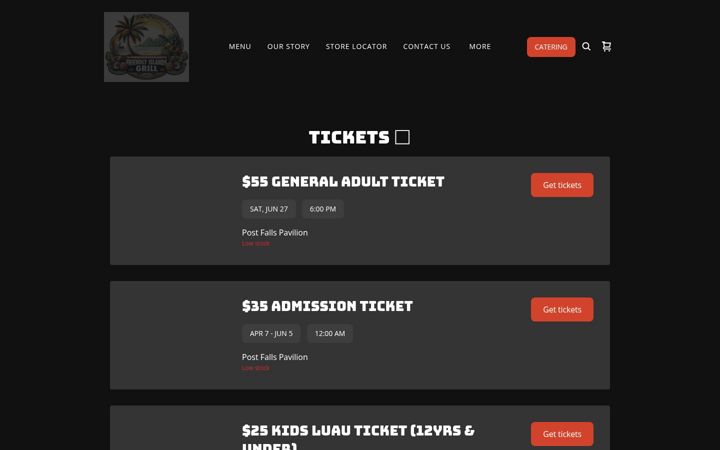 Screenshot ta' friendlyislandsgrill.com