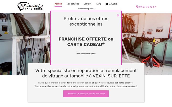 Screenshot of friendlyparebrise.fr