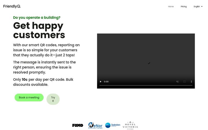 Screenshot of friendlyq.com