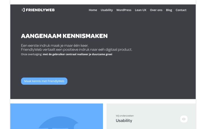 Screenshot ta' friendlyweb.nl