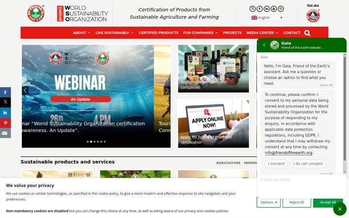 Screenshot of friendoftheearth.org