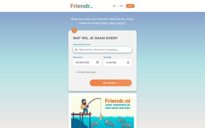 Screenshot of friendr.nl