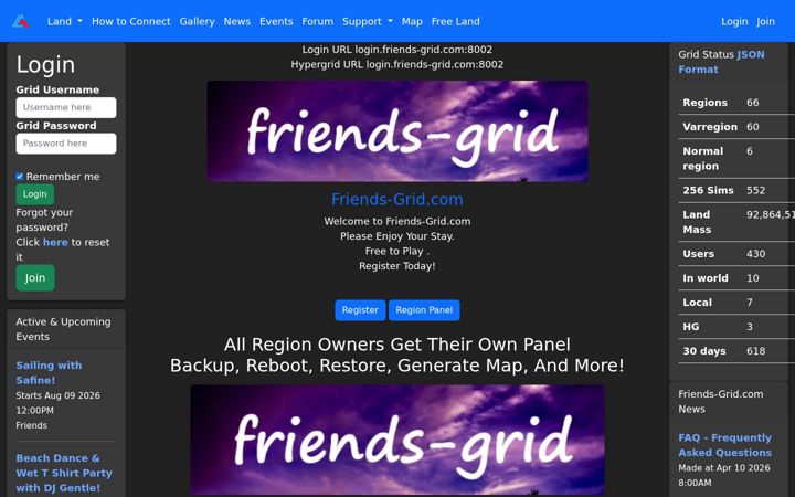 Screenshot of friends-grid.com