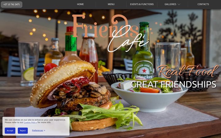 Skærmbillede af friendscafe.co.za