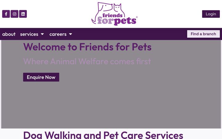Zrzut ekranu friendsforpets.co.uk