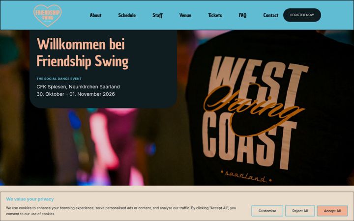 Screenshot of friendship-swing.de