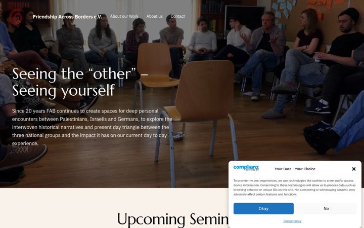 Screenshot of friendshipacrossborders.net