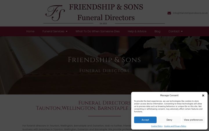 Snímek obrazovky friendshipandsons.co.uk