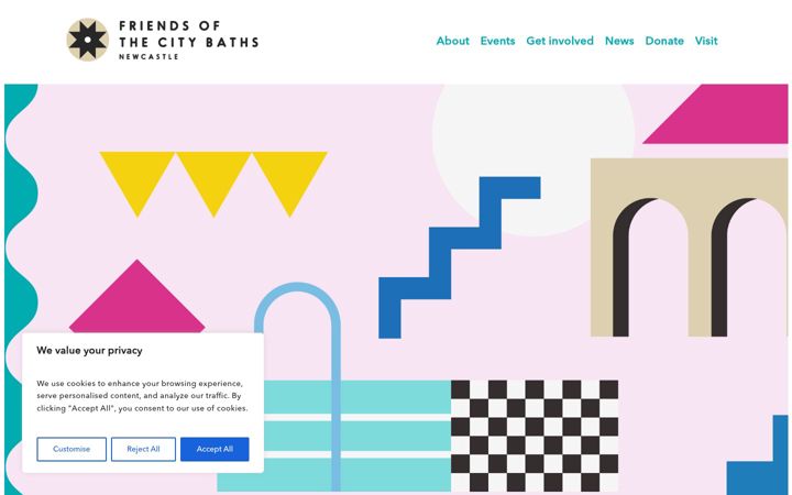 Screenshot of friendsofcitybaths.org.uk