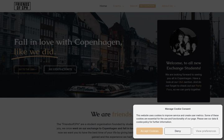 Screenshot of friendsofcph.com