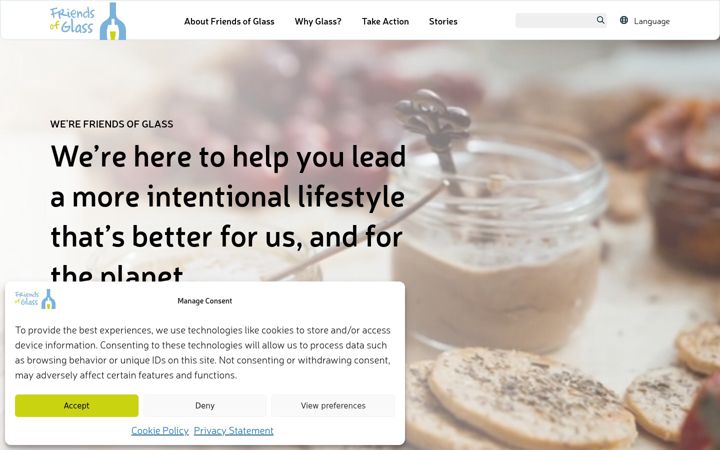 Screenshot of friendsofglass.com