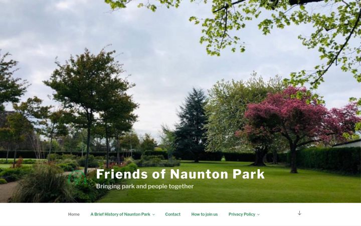 Screenshot of friendsofnauntonpark.org.uk