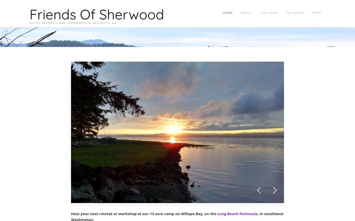 Screenshot of friendsofsherwood.org