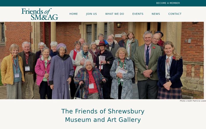Screenshot of friendsofshrewsburymuseum.co.uk