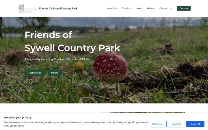 Screenshot of friendsofsywellcountrypark.org