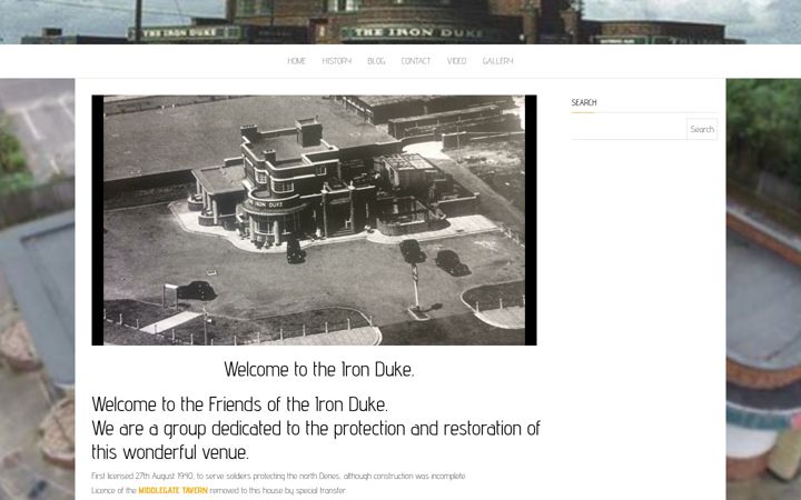 Screenshot of friendsoftheironduke.co.uk