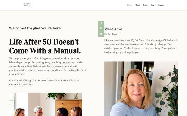 Screenshot of friendsover50.com