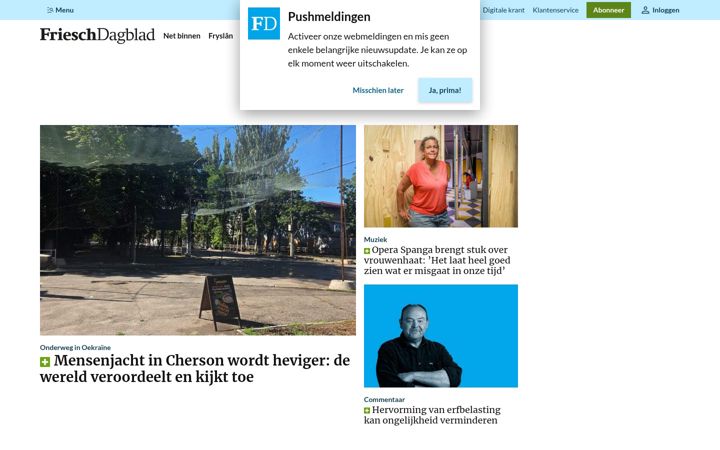 Screenshot of frieschdagblad.nl