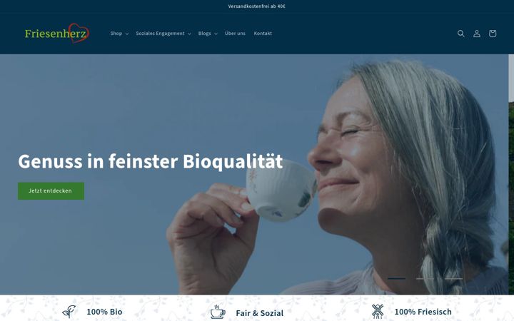 Zrzut ekranu friesenherz-tee.com