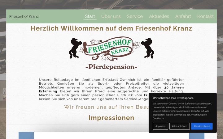 Screenshot of friesenhof-kranz.de