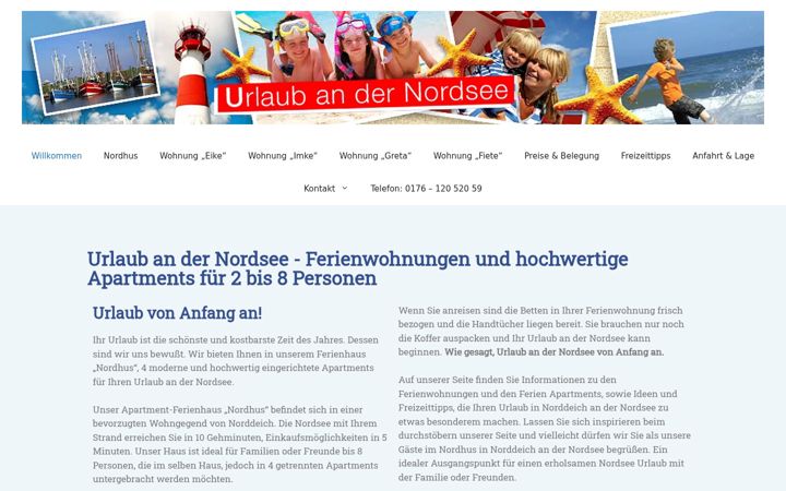Screenshot of friesenhus-norddeich.de