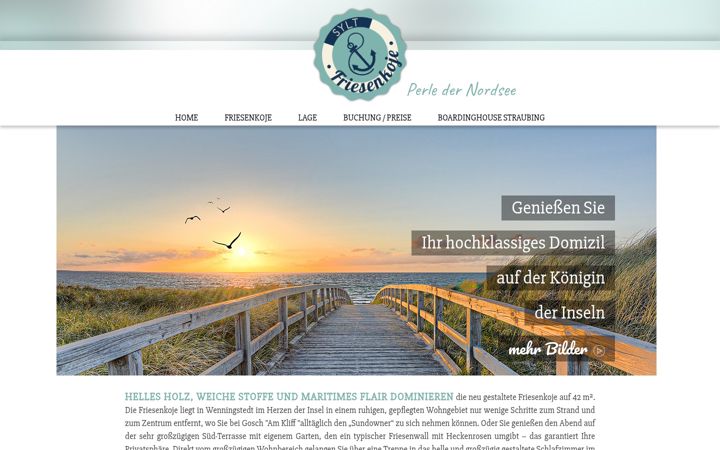 Screenshot of friesenkoje-sylt.de