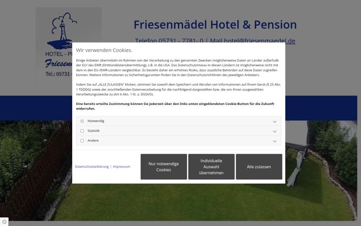 Screenshot of friesenmaedel.de