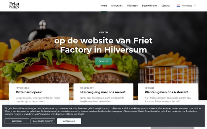 Screenshot of frietfactory.nl