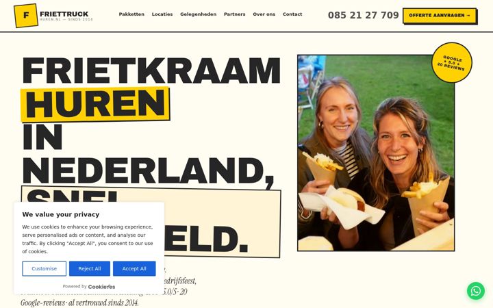 Screenshot of friettruck-huren.nl