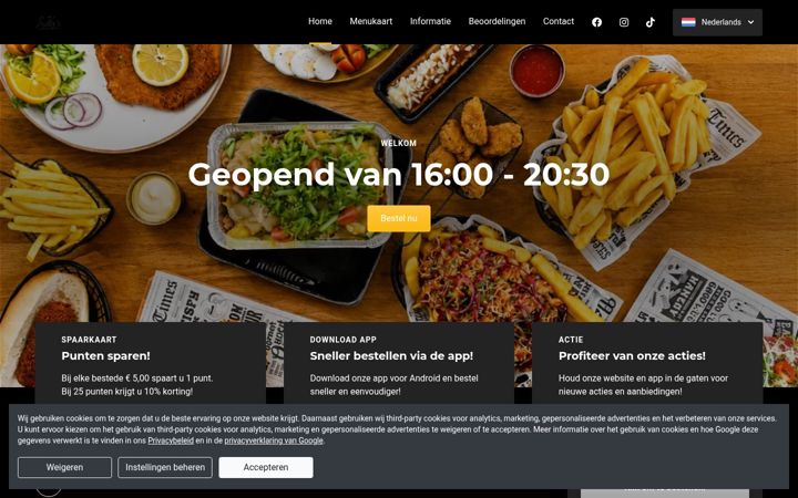 Screenshot of frietvansillys.nl