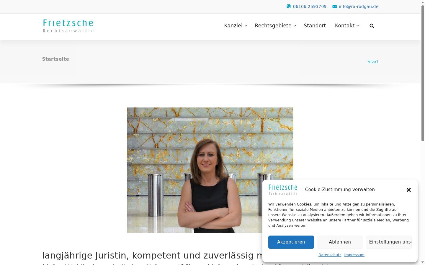 Skärmbild av samtyckesbannern som visades före någon interaktion
