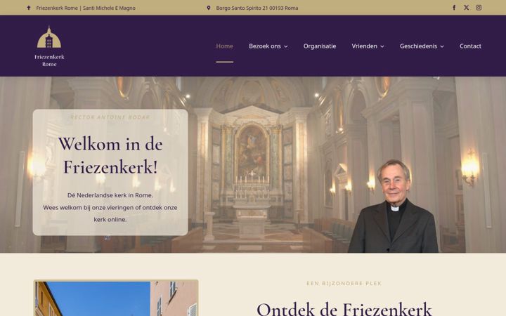 Screenshot of friezenkerk.nl