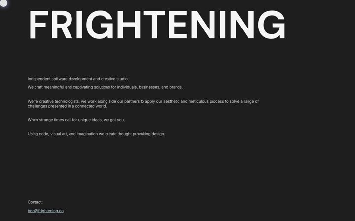 Screenshot of frightening.co