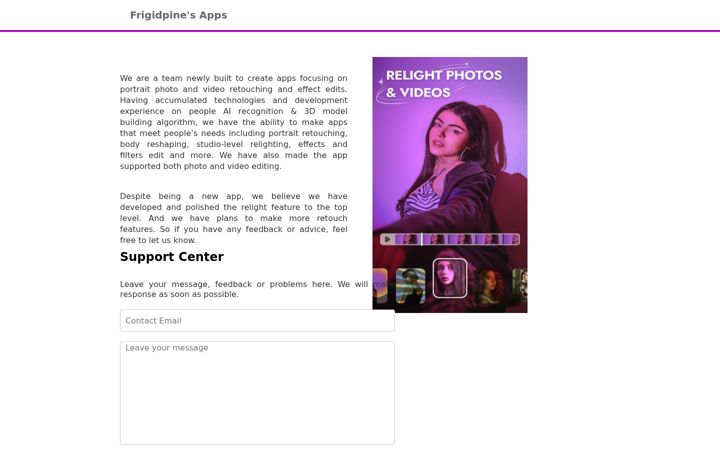 Ekrano kopija frigidpine.com