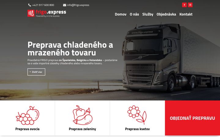 Screenshot of frigo.express