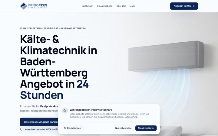 Screenshot of frigofides.de