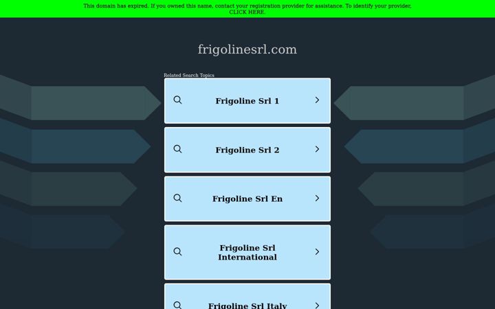 Screenshot of frigolinesrl.com