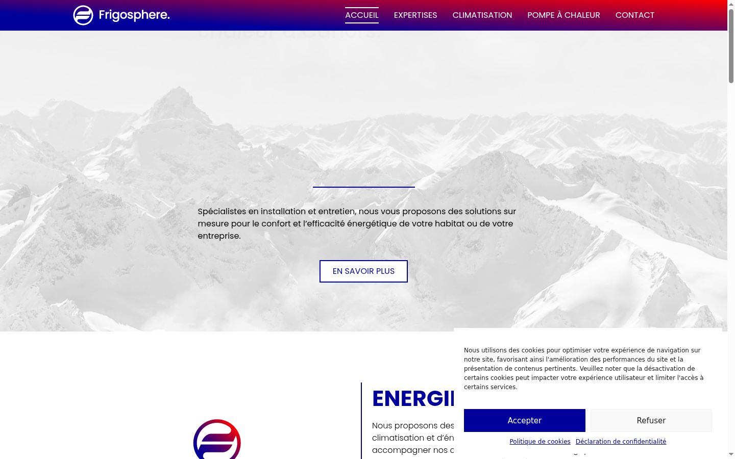 Screenshot des Einwilligungsbanners vor jeglicher Interaktion